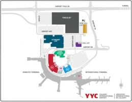 YYC Calgary International Airport Parking Map